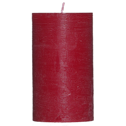 Kerze RUSTIK rot