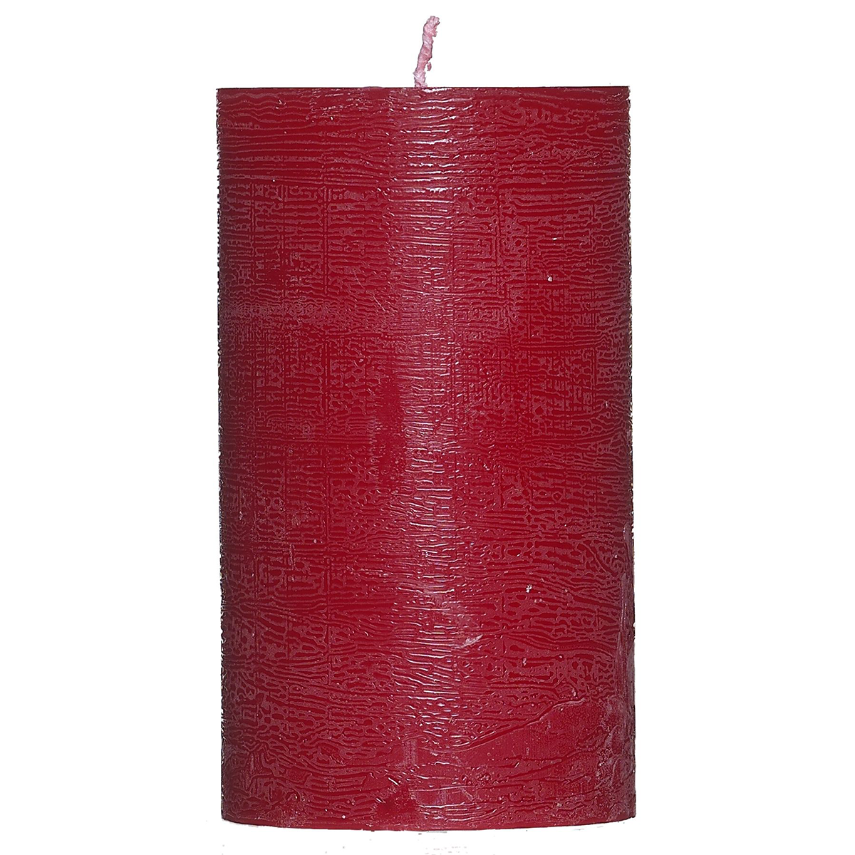 Kerze RUSTIK rot